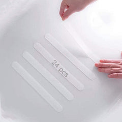 24pcs Anti slip Strips Safety Shower Treads Stickers Bathtub Non Slip Stickers