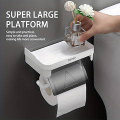 Wall Mounted Tissue Holder Toilet Paper Storage Rack