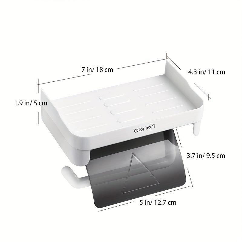 Wall Mounted Tissue Holder Toilet Paper Storage Rack