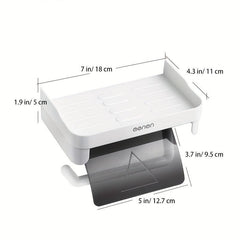 Wall Mounted Tissue Holder Toilet Paper Storage Rack