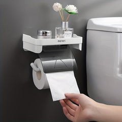 Wall Mounted Tissue Holder Toilet Paper Storage Rack