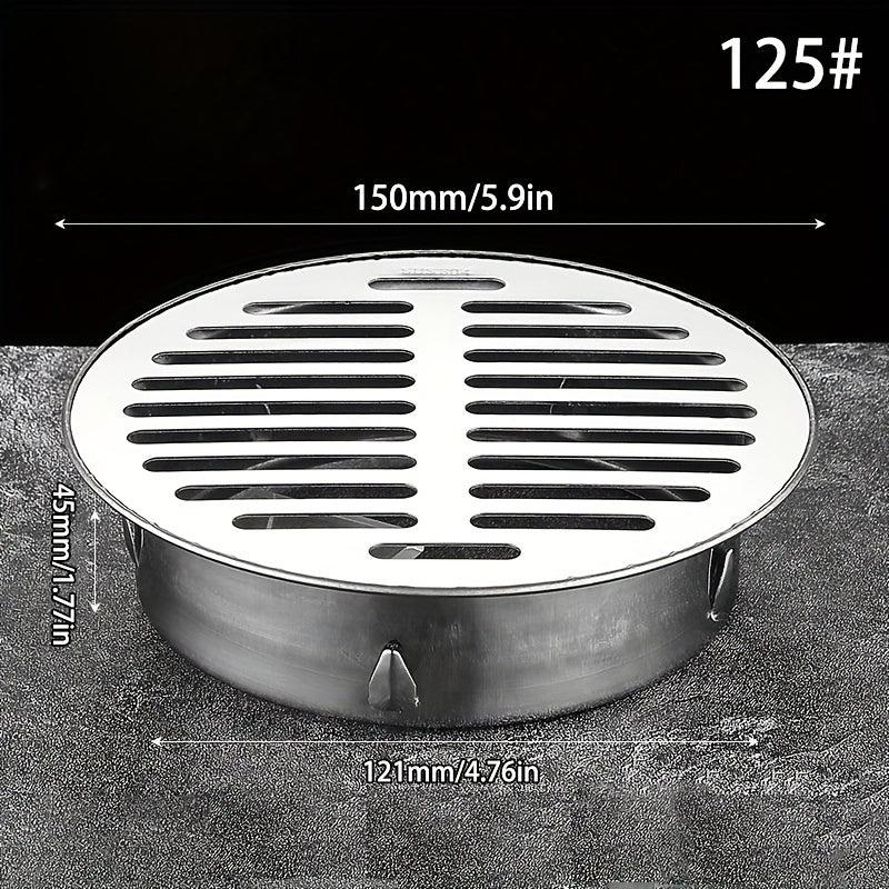 Stainless Steel Floor Drain Cover Hair Catcher Balcony Drain Plug