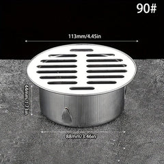 Stainless Steel Floor Drain Cover Hair Catcher Balcony Drain Plug