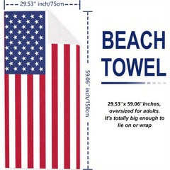 American Flag Oversized Beach Towel Quick-Drying 59x29