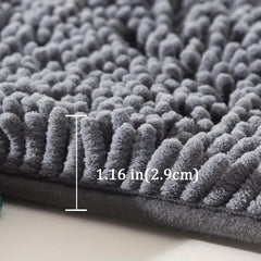 Chenille Bathroom Carpet Non Slip Soft 30in x 20in