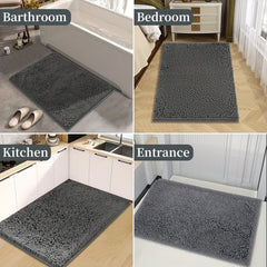 Chenille Bathroom Carpet Non Slip Soft 30in x 20in