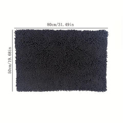 Chenille Bathroom Carpet Non Slip Soft 30in x 20in