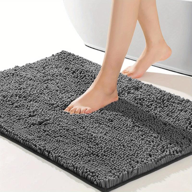Chenille Bathroom Carpet Non Slip Soft 30in x 20in