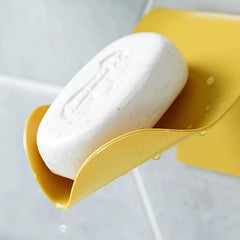 V-Shaped Soap Saver Drainable Soap Dish Wall Mounted Self Adhesive