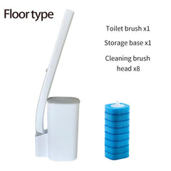 Disposable Toilet Brush & Cleaning Liquid Set