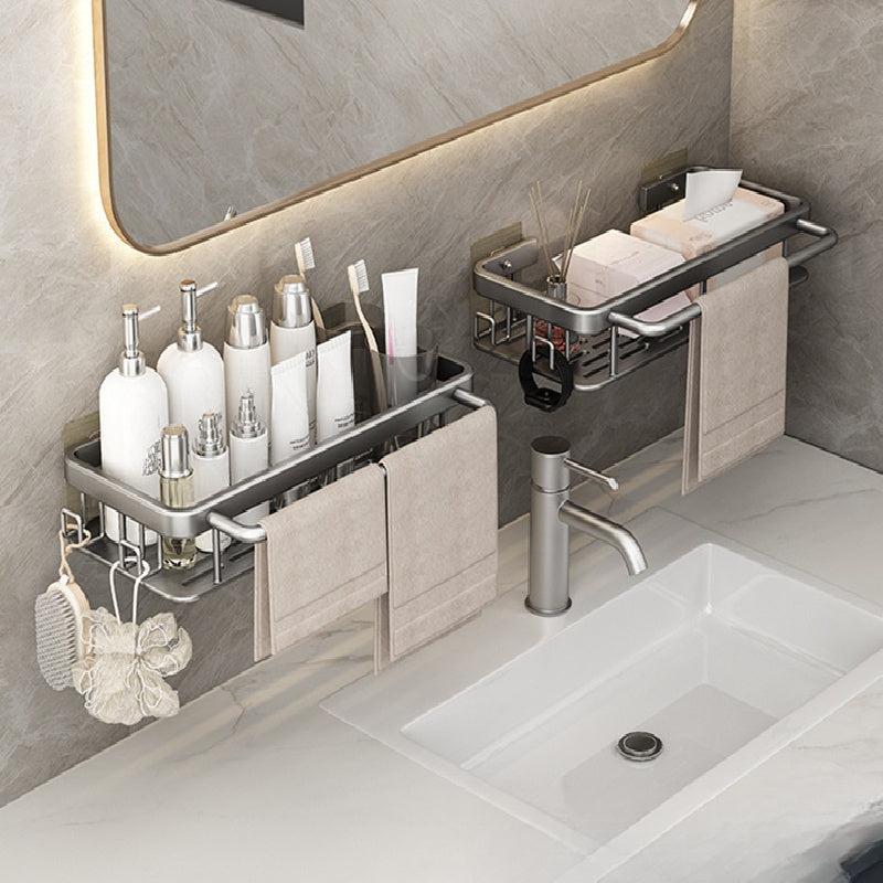 Stylish Wall Mounted Bathroom Rack with Hooks and Rod
