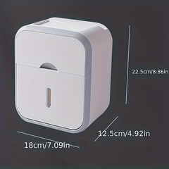 Wall Mounted Tissue Holder Toilet Paper Box Bathroom Accessories