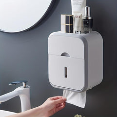 Wall Mounted Tissue Holder Toilet Paper Box Bathroom Accessories