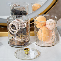 Acrylic Cotton Swab Storage Box with Lid