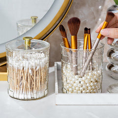 Acrylic Cotton Swab Storage Box with Lid