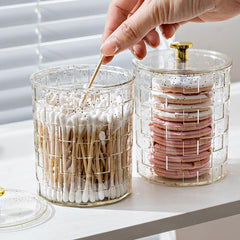 Acrylic Cotton Swab Storage Box with Lid