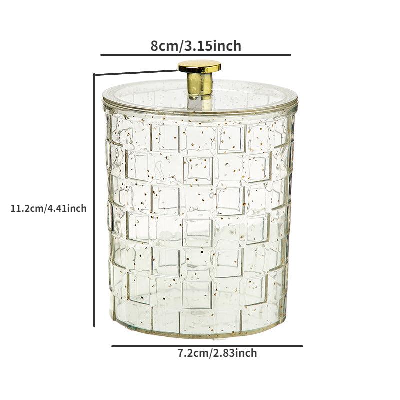 Acrylic Cotton Swab Storage Box with Lid
