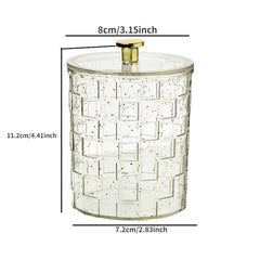 Acrylic Cotton Swab Storage Box with Lid