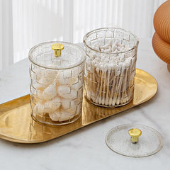 Acrylic Cotton Swab Storage Box with Lid