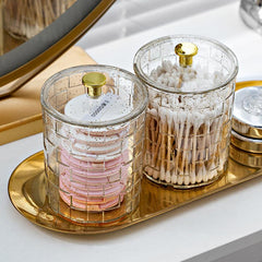 Acrylic Cotton Swab Storage Box with Lid