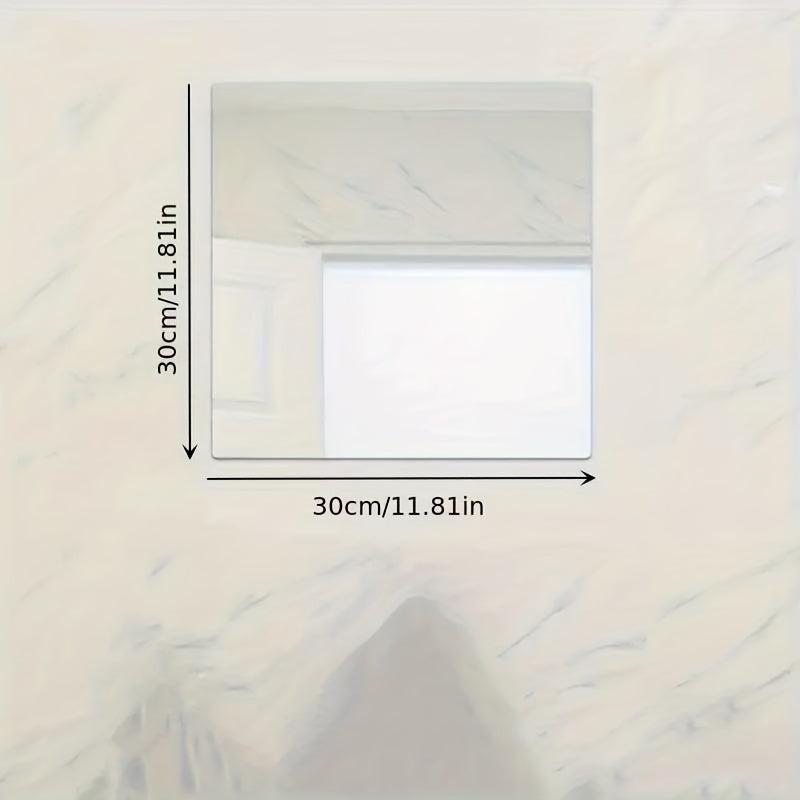 Frameless Acrylic Adhesive Makeup Mirror, Ideal for Bathroom or Door Back