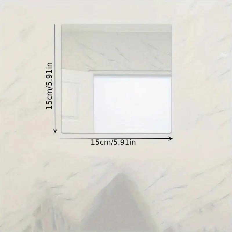 Frameless Acrylic Adhesive Makeup Mirror, Ideal for Bathroom or Door Back