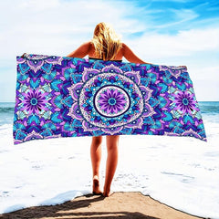 Boho Style Microfiber Beach Towel Quick Dry Absorbent