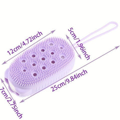 Bear Pattern Silicone Bath Brush - Exfoliating Scrub Sponge