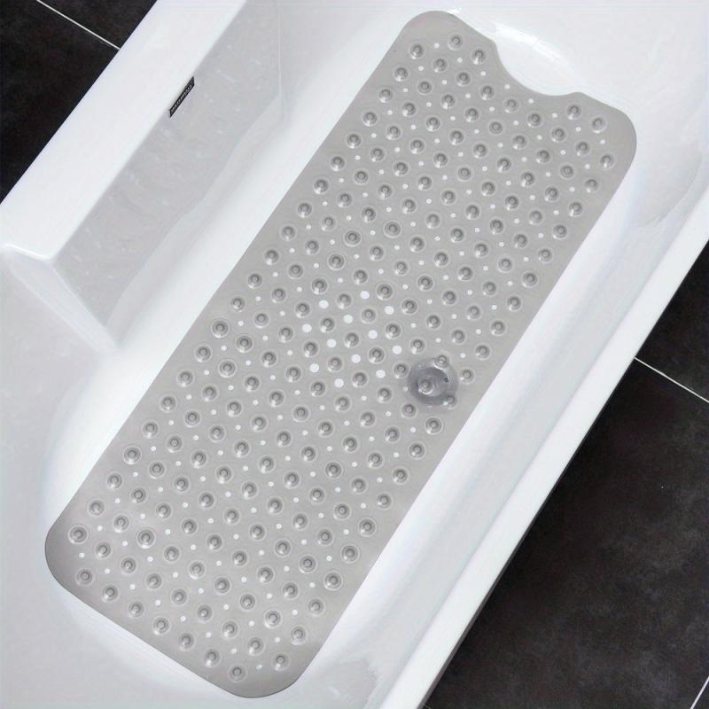 Anti-slip Shower Stall Mat Bathtub Mats with Drain Holes and Suction Cup
