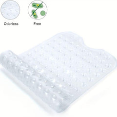 Anti-slip Shower Stall Mat Bathtub Mats with Drain Holes and Suction Cup