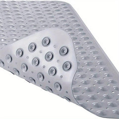 Anti-slip Shower Stall Mat Bathtub Mats with Drain Holes and Suction Cup
