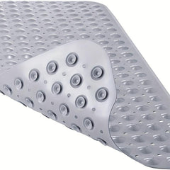 Anti-slip Shower Stall Mat Bathtub Mats with Drain Holes and Suction Cup