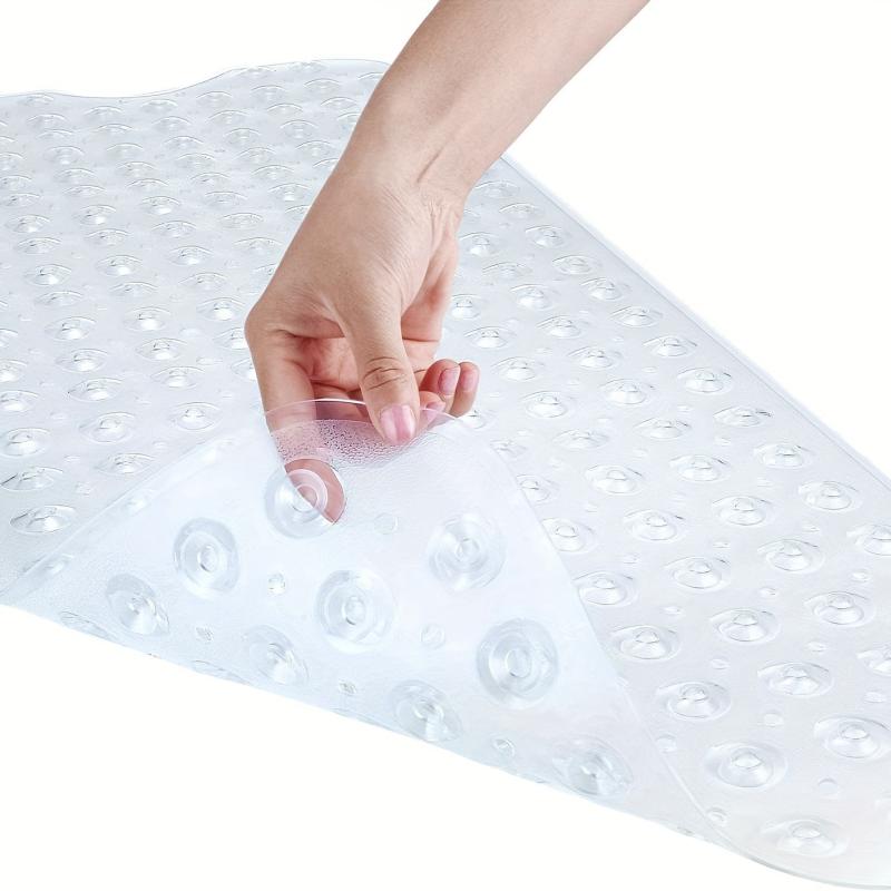 Anti-slip Shower Stall Mat Bathtub Mats with Drain Holes and Suction Cup