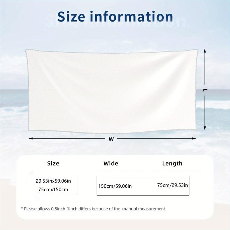 Large Microfiber Beach Towel Sandproof Absorbent Lightweight