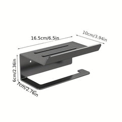 Toilet Roll Paper Holder with Shelf Bathroom Storage Rack