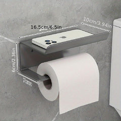 Toilet Roll Paper Holder with Shelf Bathroom Storage Rack