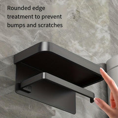 Wall Mounted Toilet Tissue Holder Shelf for Bathroom