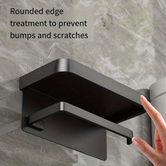 Wall Mounted Toilet Tissue Holder Shelf for Bathroom