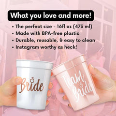 Team Bride Bachelorette Party Cup - Perfect For Singles