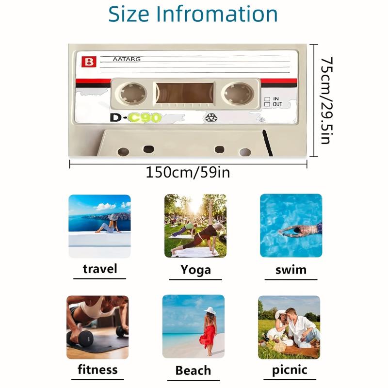 Radio Pattern XL Beach Towel Lightweight Quick Dry Water Absorbent 59 x29