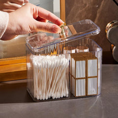 Cotton Swab Storage Box With Lid Bathroom Supplies