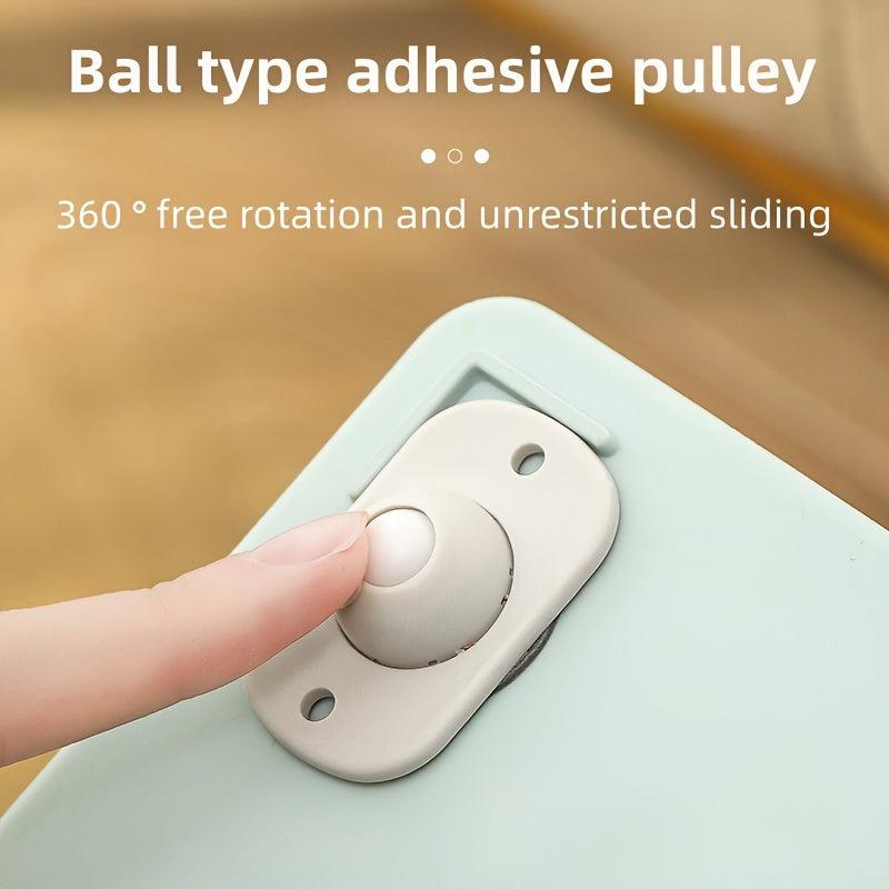 4pcs Small Tools Paper Basket Mobile Pulley Storage Box