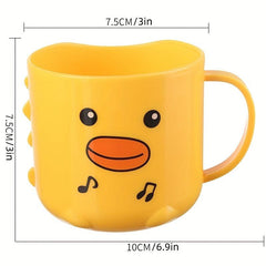 Cartoon Children's Mouthwash Cup with Handle - Thickened Plastic