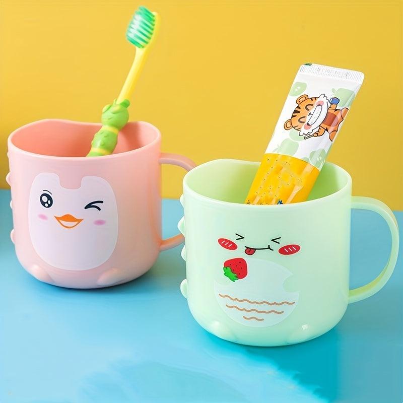 Cartoon Children's Mouthwash Cup with Handle - Thickened Plastic