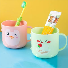Cartoon Children's Mouthwash Cup with Handle - Thickened Plastic