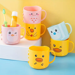 Cartoon Children's Mouthwash Cup with Handle - Thickened Plastic