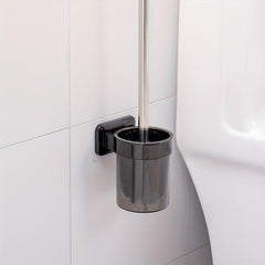Stainless Steel Handle Toilet Brush Wall Mounted Toilet Brush With Holder