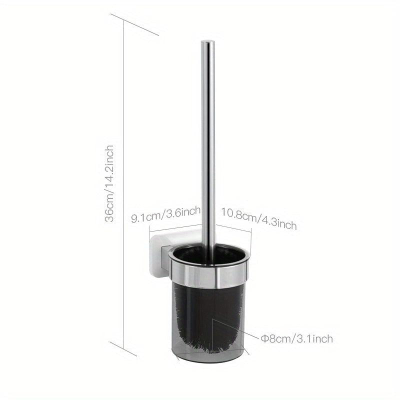 Stainless Steel Handle Toilet Brush Wall Mounted Toilet Brush With Holder