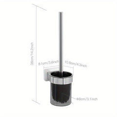 Stainless Steel Handle Toilet Brush Wall Mounted Toilet Brush With Holder