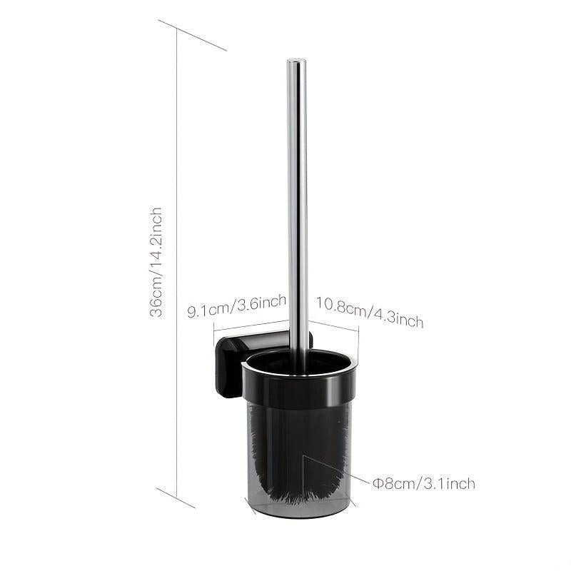 Stainless Steel Handle Toilet Brush Wall Mounted Toilet Brush With Holder